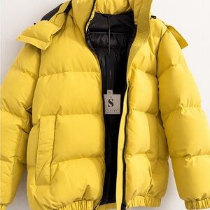 Add Down Yellow Puffer Jacket